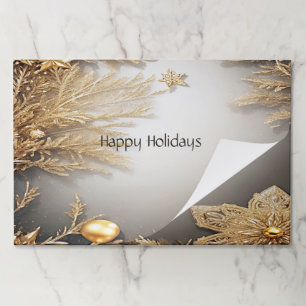 Bloc De Hojas Placemat con decoración única de oro para vacacion