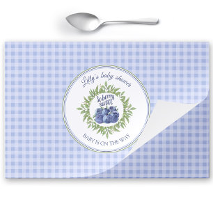 Bloc De Hojas Placemat de papel azul de arándano azul dulce