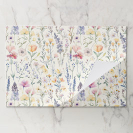 Bloc De Hojas Placemat de papel Boda de flores silvestres