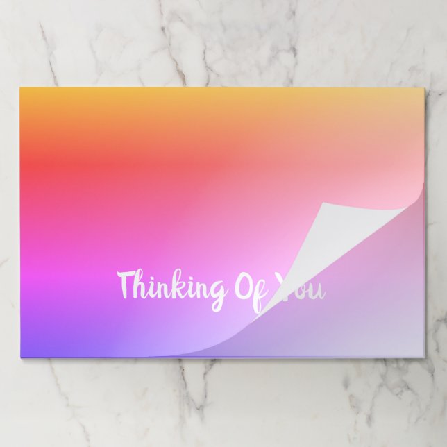 Bloc De Hojas Placemat de papel colorido en pasto (Plegada)