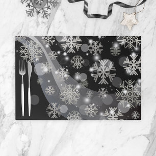 Bloc De Hojas Placemat de papel con paracaídas de nieve y luces 