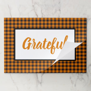 Bloc De Hojas Placemat de papel de agradecimiento