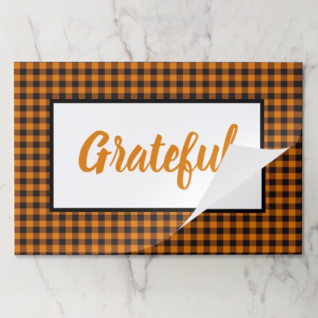 Bloc De Hojas Placemat de papel de agradecimiento (Plegada)