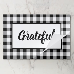 Bloc De Hojas Placemat de papel de agradecimiento