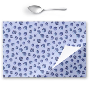 Bloc De Hojas Placemat de Papel de aleta azul de arándano azul