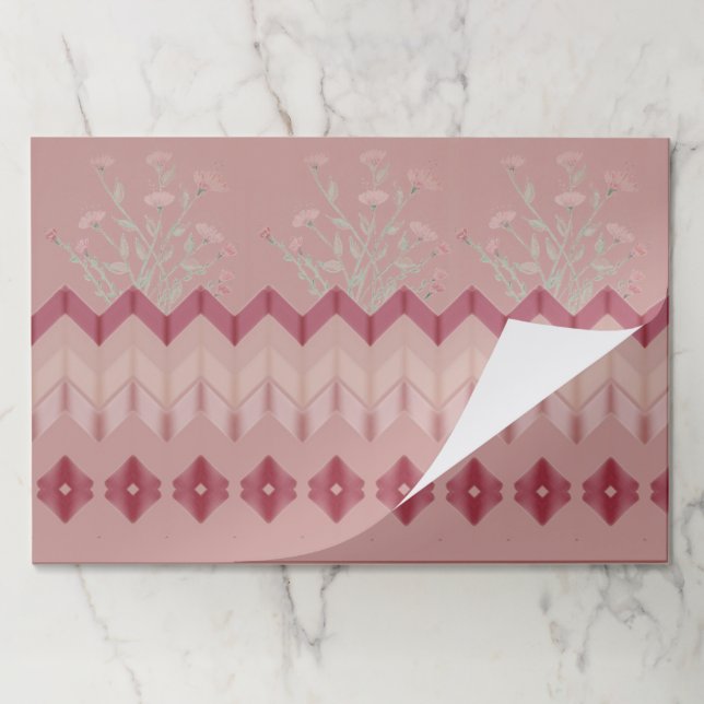 Bloc De Hojas Placemat de papel de arte floral de bonito (Plegada)