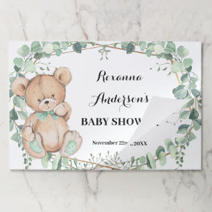 Bloc De Hojas Placemat de papel de barrido de Baby Shower con ve