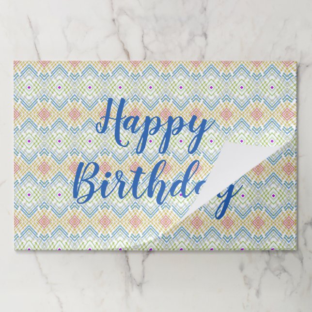 Bloc De Hojas Placemat de papel de cumpleaños 25 feliz (Plegada)