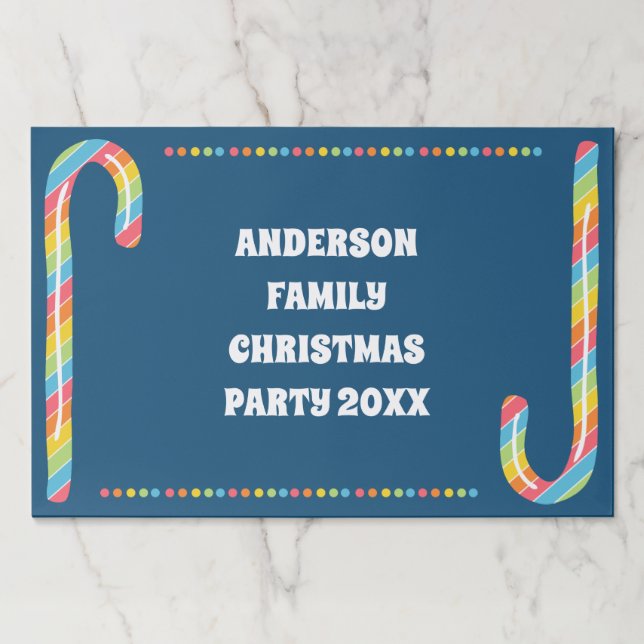 Bloc De Hojas Placemat de papel de Navidades de caña de caña de  (Anverso)