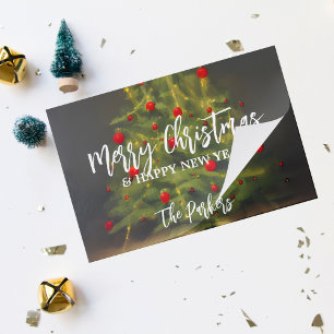 Bloc De Hojas Placemat de papel de saludos de árbol de Navidad
