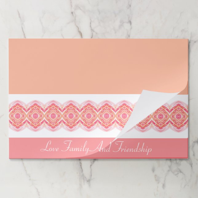 Bloc De Hojas Placemat de papel decorativo de rosado y encolado (Plegada)