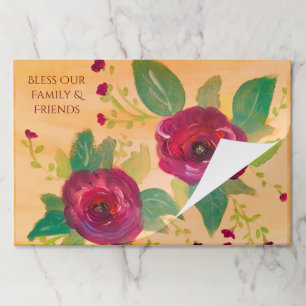 Bloc De Hojas Placemat de papel del decorador de tabla del boda