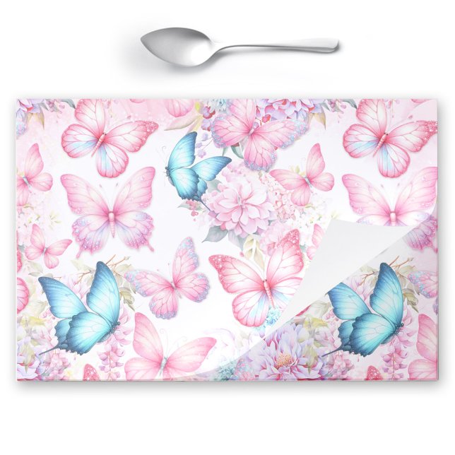 Bloc De Hojas Placemat de papel desgarrador de la fiesta de cump (Butterfly Birthday Party Tearaway Paper Placemat)