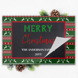 Bloc De Hojas Placemat de papel Fiesta de suéter feo para navida