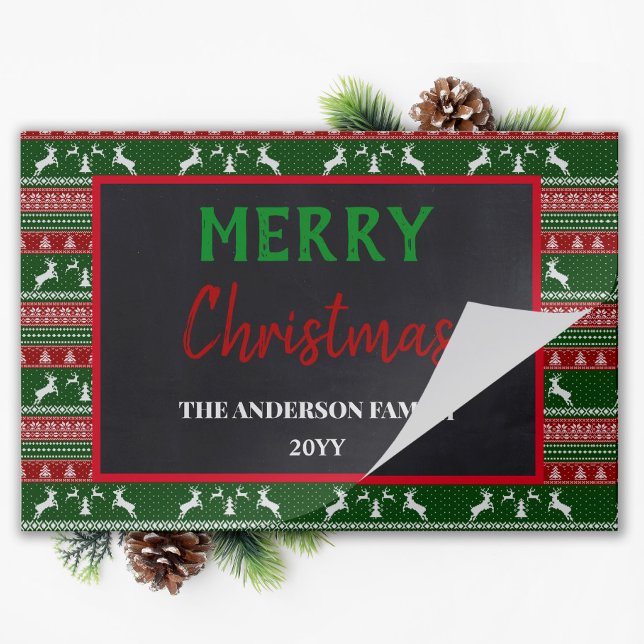 Bloc De Hojas Placemat de papel Fiesta de suéter feo para navida (Subido por el creador)