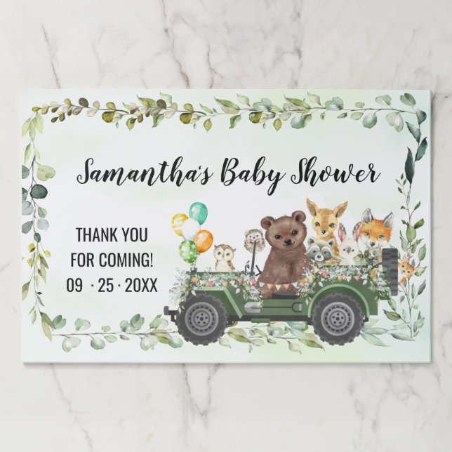 Bloc De Hojas Placemat de papel forestal para la vegetación de l (Anverso)