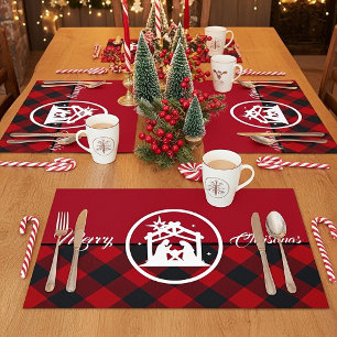 Bloc De Hojas Placemat de papel navideño de mora