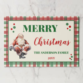 Bloc De Hojas Placemat de papel Santa Navidades