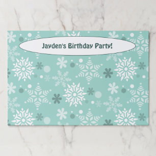 Bloc De Hojas Placemat de papel turquesa de nieve en invierno