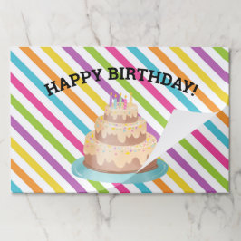 Bloc De Hojas Placemat desechable feliz cumpleaños