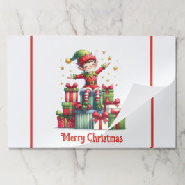 Bloc De Hojas Placemat Grandes Hojas Navidades Elf & Gifts