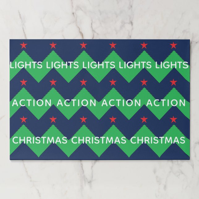 Bloc De Hojas Placemat Pad despedazado de navidades/GreenTrees d (Anverso)