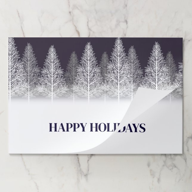 Bloc De Hojas Placematas de papel para árboles de invierno de va (Plegada)