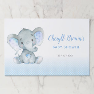 Bloc De Hojas Placematas elefantes - Boy Baby Shower Placemat