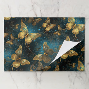 Bloc De Hojas Placemáticas de las mariposas doradas