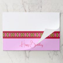 Placemáticas De Papel Blanco Y Rosa Brillantes