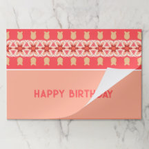 Placemáticas De Papel Con Acento De Flor De Coral