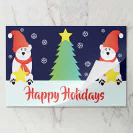 Bloc De Hojas Placemáticas de papel de color blanco para oso pol