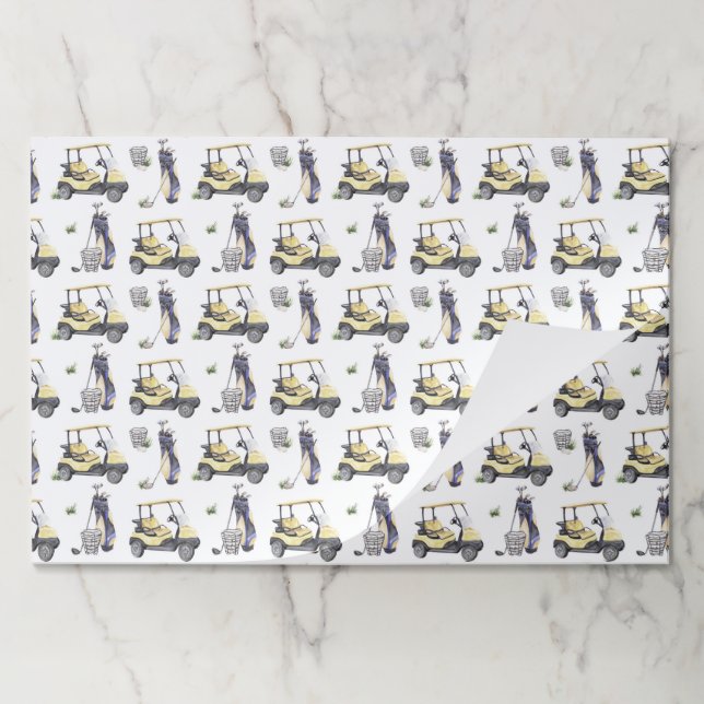 Bloc De Hojas Placemáticas de papel de cumpleaños para golf (Plegada)