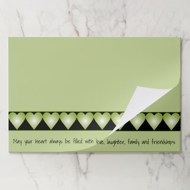 Bloc De Hojas Placemáticas de papel de personalizable (Plegada)