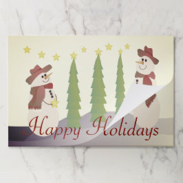 Bloc De Hojas Placemáticas de papel de vacaciones felices