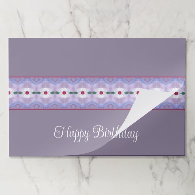 Bloc De Hojas Placemáticas De Papel Floral Azul Y Blanco Mauve (Plegada)