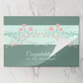 Bloc De Hojas Placemáticas De Papel Floral De Color Rosa Y Meloc