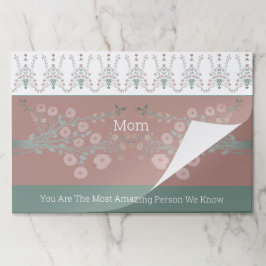 Bloc De Hojas Placemáticas de papel floral turquesa y rosada