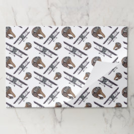 Bloc De Hojas Placemáticas de papel para el cumpleaños del avión