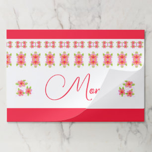 Bloc De Hojas Placemáticas de papel rosa de tono jewel