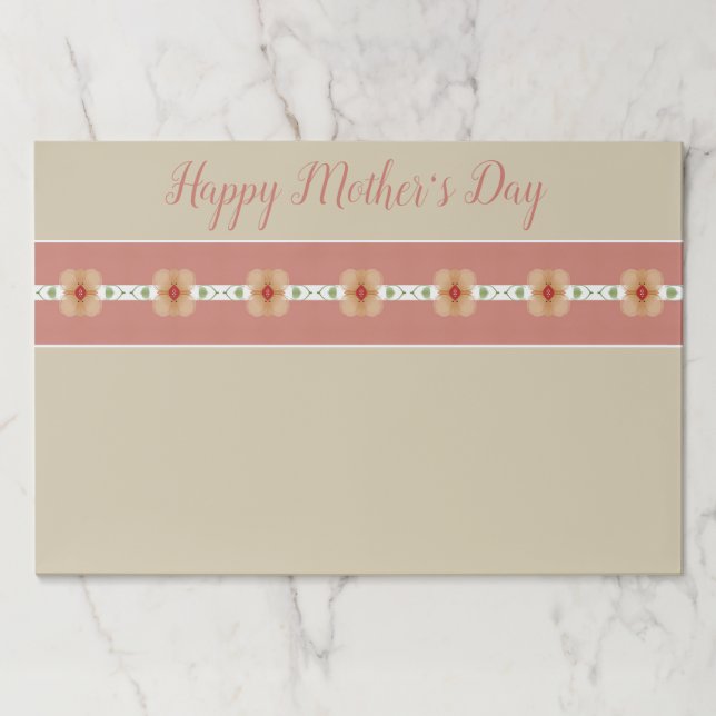 Bloc De Hojas Placemáticas De Papel Rosado Y Rosa (Anverso)