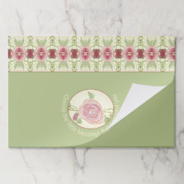 Bloc De Hojas Placemáticas De Papel Rosado Y Verde