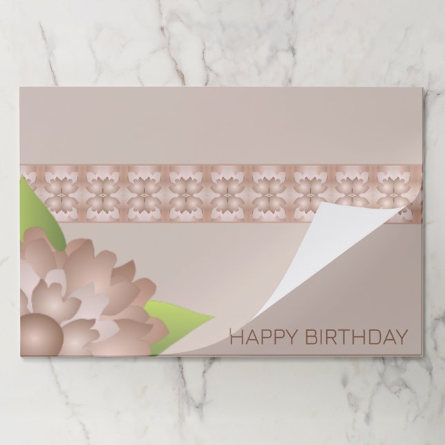 Bloc De Hojas Placemáticas modernas de papel marrón de cobre (Plegada)