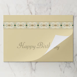 Bloc De Hojas Placemats De Acento Floral Beige Delicado