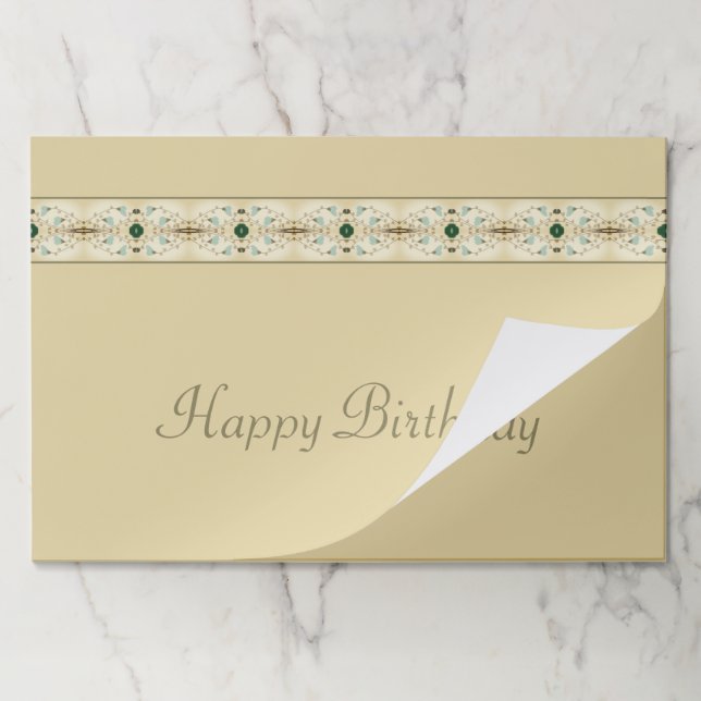 Bloc De Hojas Placemats De Acento Floral Beige Delicado (Plegada)