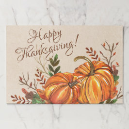 Bloc De Hojas Placemats de calabazas de Acción de Gracias