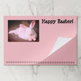 Bloc De Hojas Placemats de conejo blanco