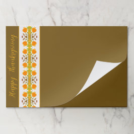 Bloc De Hojas Placemats de Papel de Acción de Gracias