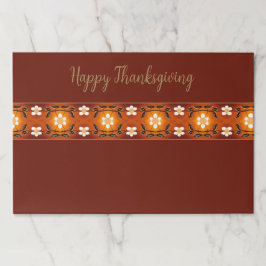 Bloc De Hojas Placemats de Papel de Acción de Gracias