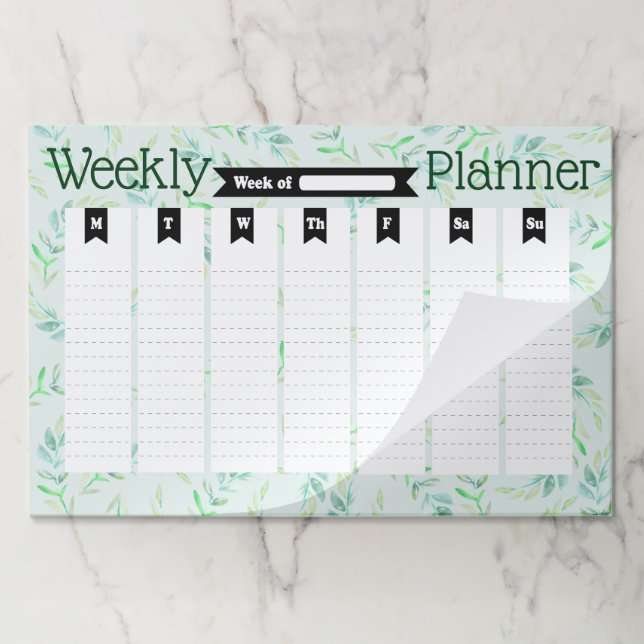 Bloc De Hojas Plan semanal de primavera de Laurels (Plegada)